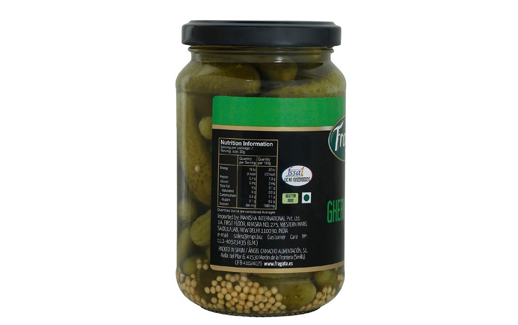 Fragata Gherkins    Glass Jar  345 grams